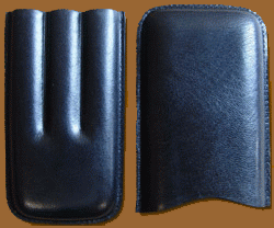 Accessories cigars online. Leather Cigar Case Sienna Black 3 Sticks
